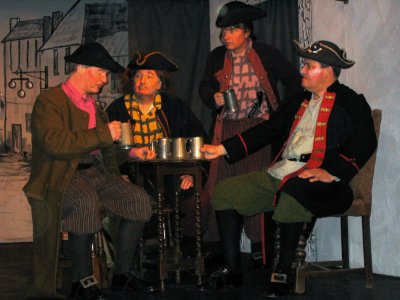 MacHeath's gang of highwaymen at the tavern