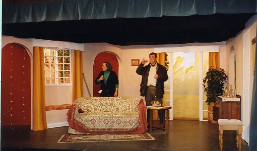 The set for Flying Feathers
